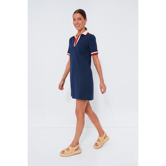 TUCKERNUCK Midnight Navy Hutton Polo Dress NWT Size Medium - Picture 3 of 10